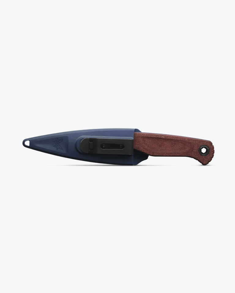 Load image into Gallery viewer, Dacian | Blue Denim Micarta | Brown Canvas Micarta | Spear Point
