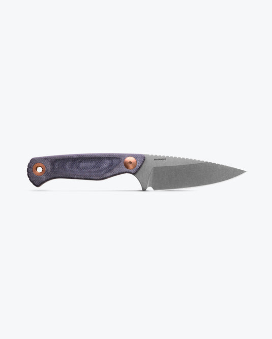 Dacian | Blue Denim Micarta | Brown Canvas Micarta | Spear Point