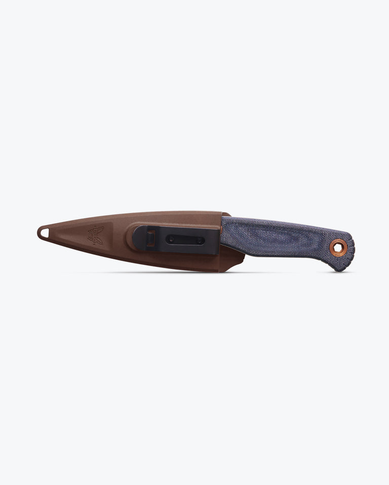 Load image into Gallery viewer, Dacian | Blue Denim Micarta | Brown Canvas Micarta | Spear Point
