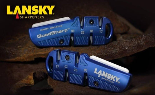 Lansky QuadSharp Pocket Sharpener, Multi-Angle, Carbide & Ceramic Stones