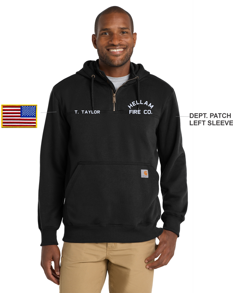 Load image into Gallery viewer, HELLAM FC Carhartt ® Rain Defender ® Paxton Heavyweight Hooded Zip Mock Sweatshirt
