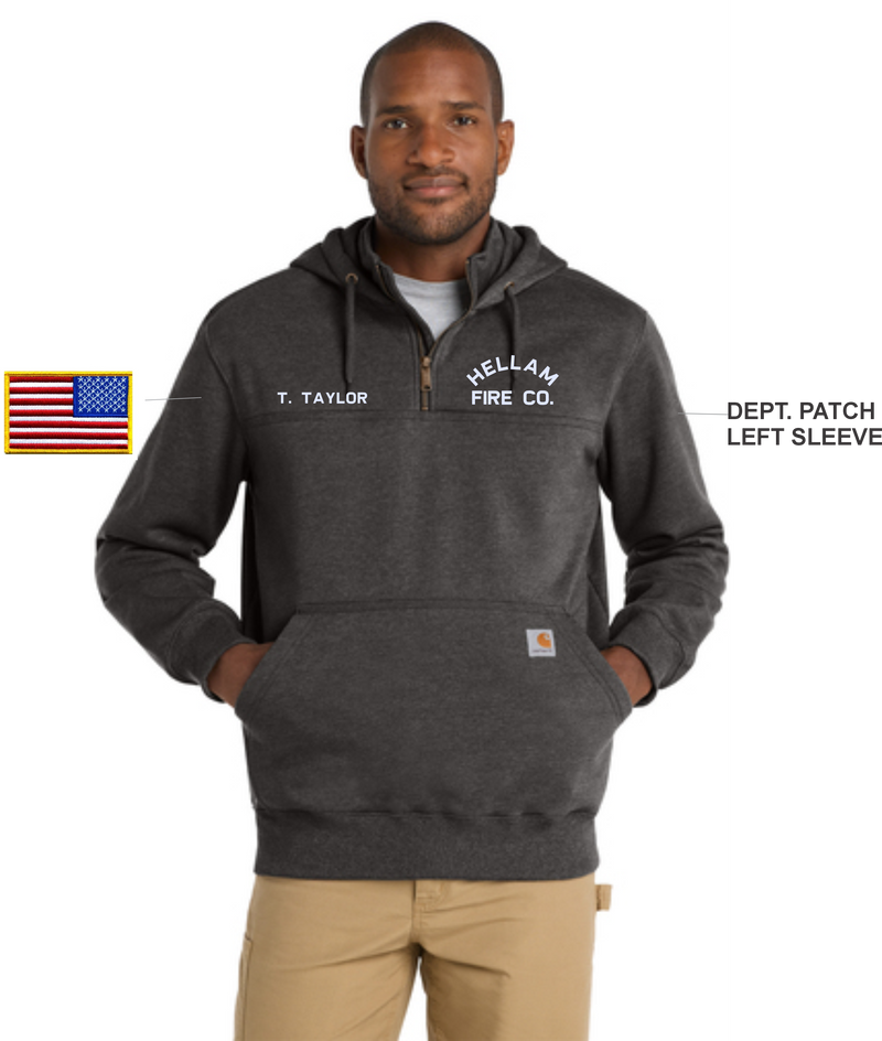 Load image into Gallery viewer, HELLAM FC Carhartt ® Rain Defender ® Paxton Heavyweight Hooded Zip Mock Sweatshirt
