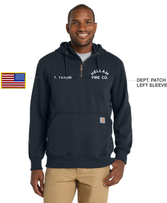 HELLAM FC Carhartt ® Rain Defender ® Paxton Heavyweight Hooded Zip Mock Sweatshirt