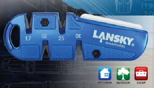 Lansky QuadSharp Pocket Sharpener, Multi-Angle, Carbide & Ceramic Stones