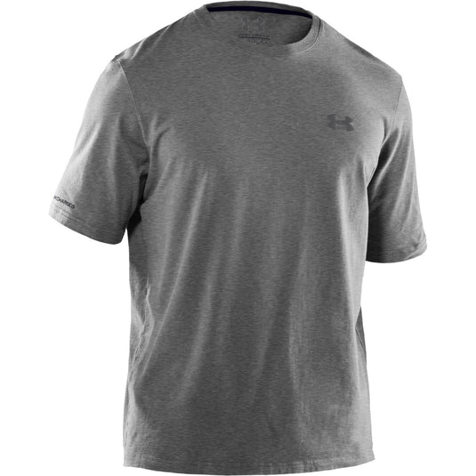 UNDER ARMOUR Men Green Solid Charged Cotton Left Chest Lockup T-shirt